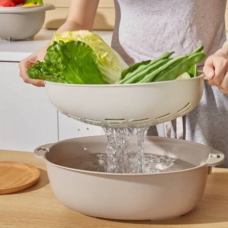 Collapsible Foldable Fruit & Vegetable Washing Basket Strainer