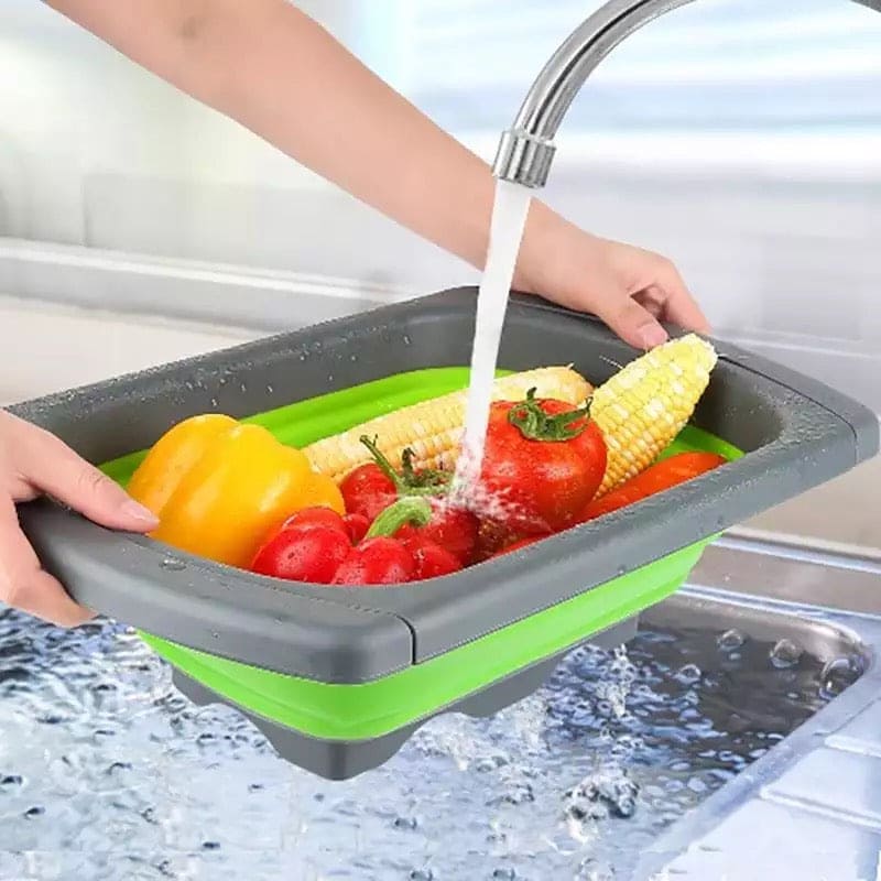 Collapsible Foldable Fruit & Vegetable Washing Basket Strainer