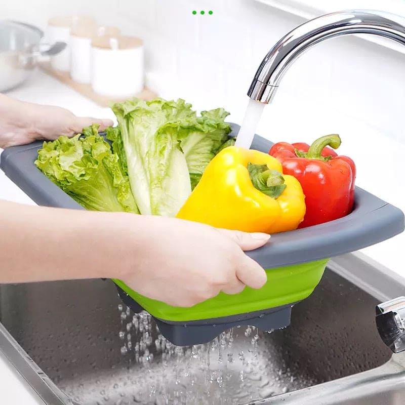 Collapsible Foldable Fruit & Vegetable Washing Basket Strainer