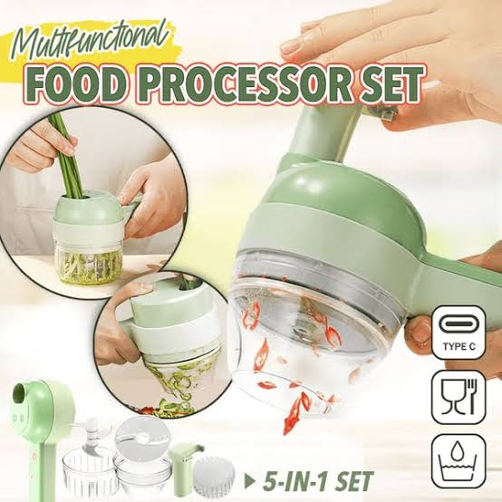 5-in-1 Electric Vegetable Chopper & Food Processor