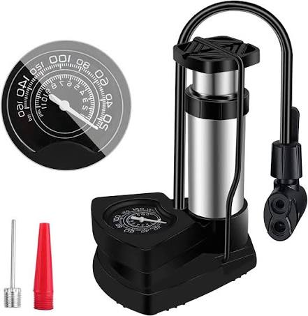 Portable Mini Foot Air Pump for Cycle Bike Car & Football, Hand Ball Inflator – Small Hand Pump with Extra Nozzles