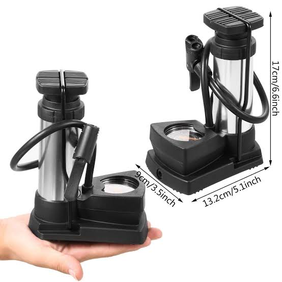 Portable Mini Foot Air Pump for Cycle Bike Car & Football, Hand Ball Inflator – Small Hand Pump with Extra Nozzles