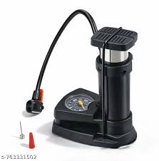 Portable Mini Foot Air Pump for Cycle Bike Car & Football, Hand Ball Inflator – Small Hand Pump with Extra Nozzles