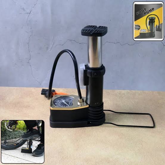 Portable Mini Foot Air Pump for Cycle Bike Car & Football, Hand Ball Inflator – Small Hand Pump with Extra Nozzles