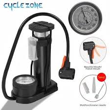 Portable Mini Foot Air Pump for Cycle Bike Car & Football, Hand Ball Inflator – Small Hand Pump with Extra Nozzles